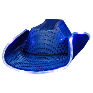 Light Up Cowboy Hat Blue